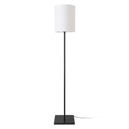 Candeeiro de pé Solna 1 x E27 60W metal têxtil 158x24x24 cm - Preto Branco lux.pro lux.pro.