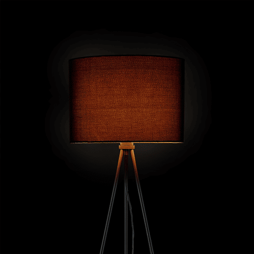lux.pro Candeeiro de pé - sem lâmpada - E27  40 W  230 V - preto (150cm - 40 cm) - design
