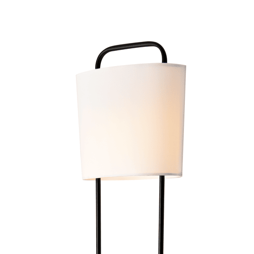 Candeeiro de pé Meløy Cylindrical Metal 162cm - Preto e Branco lux.pro