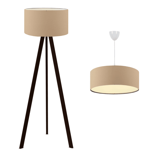 Conjunto de 2x candeeiros Scunthorpe 1xE27 20 W - 70 x Ø 38 cm e 140 x Ø 38 cm - MDFTecido BrancoPretoBege lux.pro. Conjunto de 2x candeeiros Scunthorpe 1xE27 20 W - 70 x Ø 38 cm e 140 x Ø 38 cm - MDFTecido BrancoPretoBege lux.pro.