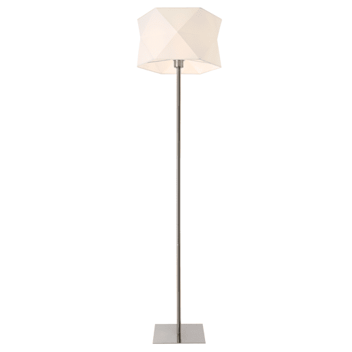 Candeeiro de pé Narwa - 152 x Ø 40 cm - 1 x E27 - Tecido metálico - Cromado e branco lux.pro lux.pro
