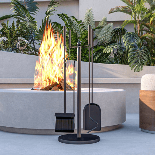 Outsunny Conjunto de Ferramentas para Lareira com 5 Peças Conjunto de Acessórios para Lareira de Metal com Escova Pá Tenaz Atiçador e Suporte Ø25x54 cm Preto Outsunny Conjunto de Ferramentas para Lareira com 5 Peças Conjunto de Acessórios para Lareira de Metal com Escova Pá Tenaz Atiçador e Suporte Ø25x54 cm Preto
