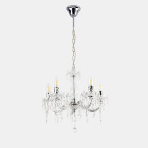lux.pro Lustre 'Weimar' - Branco, 5 braços - 5xE14 - Candeeiro de teto
