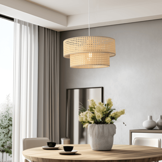 Abajur Ascot dobe 1xE27 Ø40cm - Rattan  Brancolux.pro