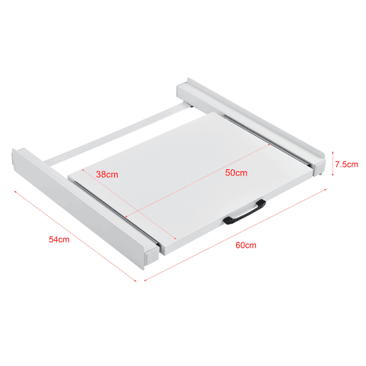 Estrutura de empilhamento para máquina de lavar ou secar roupa 60 x 54 cm Aço - Branco en.casa