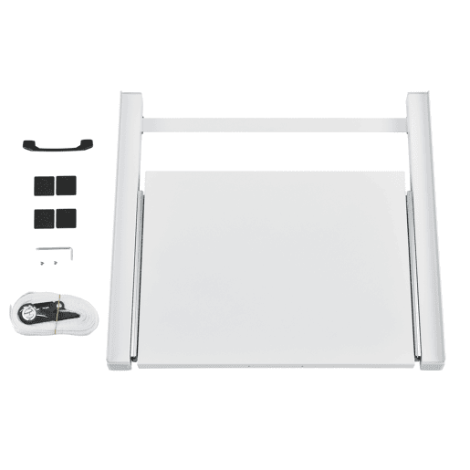 Estrutura de empilhamento para máquina de lavar ou secar roupa 60 x 54 cm Aço - Branco en.casa