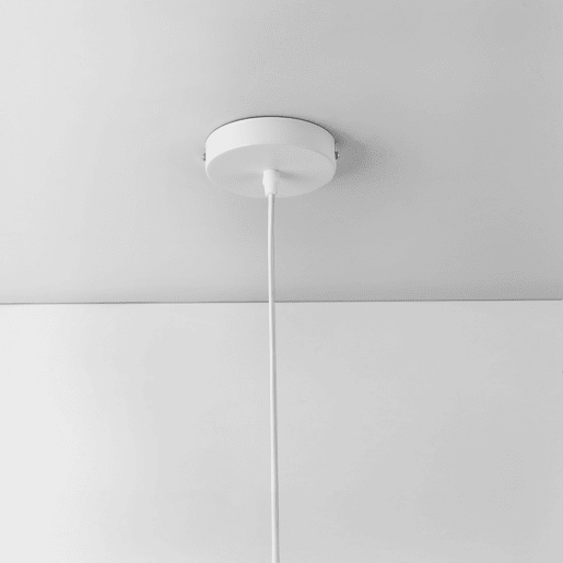 Candeeiro suspenso Lopar - E27 - 60W - Tecido metálico - 149 x Ø 40 cm Branco e Prata lux.pro lux.pro.