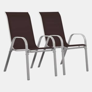 Poltrona de jardim Textilene Cordoba - Fénix - Taupe - Kit de 2