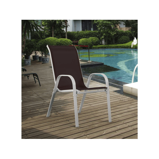 Poltrona de jardim Textilene Cordoba - Fénix - Taupe - Kit de 2