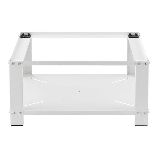 Pedestal para máquina de lavar Courtavon com prateleira inferior até 150 kg aço 63 x 54 x 31 cm - Branco en.casa