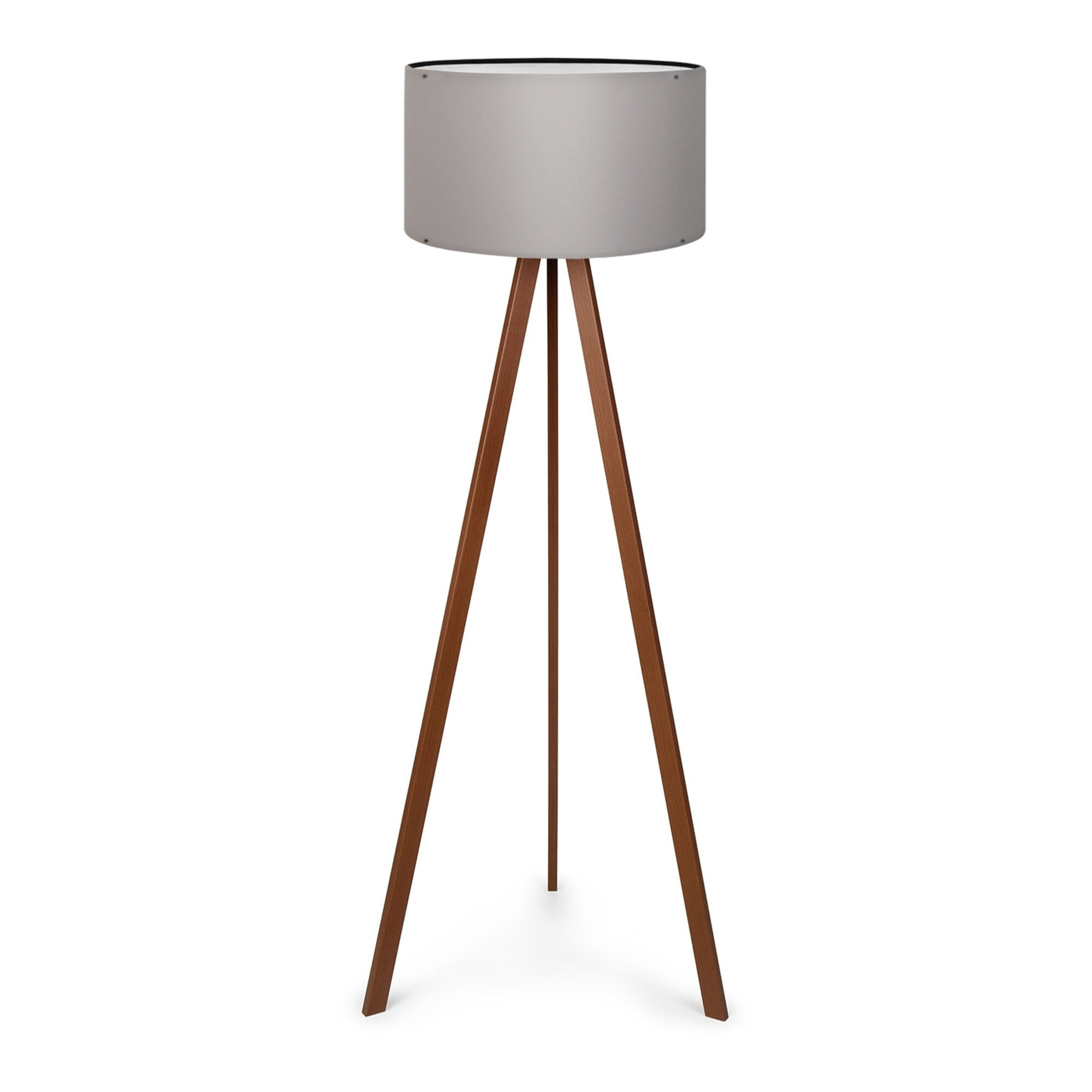 Lámpara de pie Trípode Newport 1xE27 textil [lux.pro] Gris