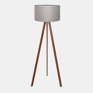 Candeeiro de pé tripé Newport 1xE27 20 W 21xØ38 cm Cinzento lux.pro