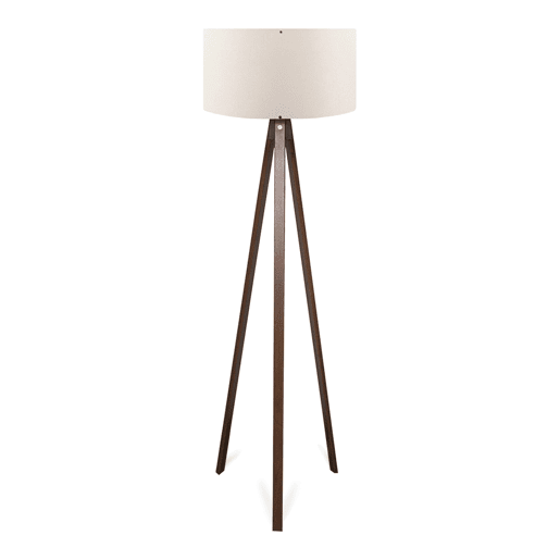 Candeeiro de pé tripé Newport 1xE27 20 W MDF têxtil 21 x Ø 38 cm efeito madeira  creme lux.pro lux.pro.
