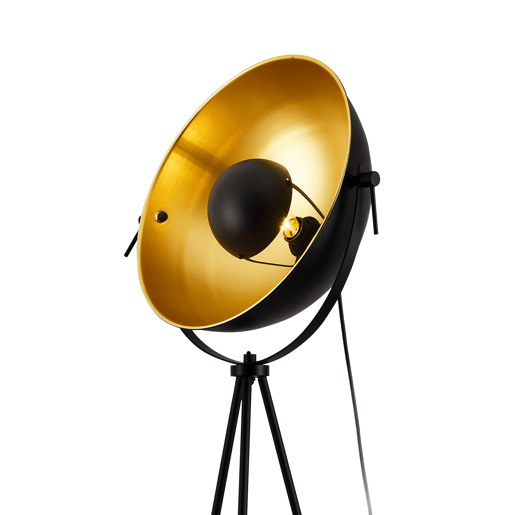 Candeeiro de pé Angers - Tripé - 158 x 40 cm - Metal - Preto e latão - 1xE27 - 60W lux.pro lux.pro.