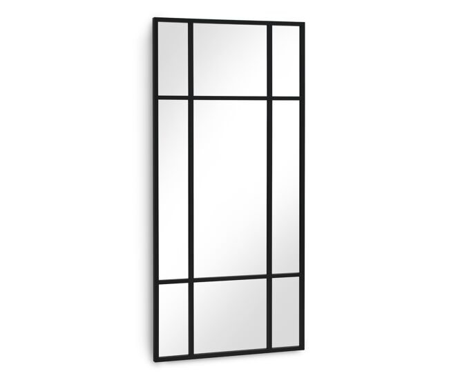 Espejo rectangular 80x170 estructura metal negra