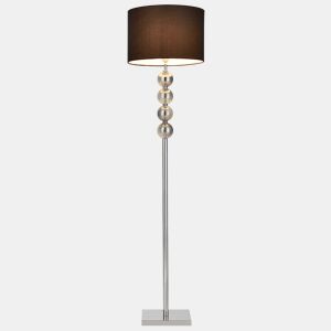 lux.pro Candeeiro de pé 'Spheridern' -- E27  60 W  230 V - preto-cromo (155cm - 37,5 cm)