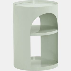 Mesa de apoio em metal branco esverdado