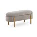 Banqueta-baul tapizada en boucle estructura y patas en pino Banqueta-baul tapizada en boucle estructura y patas en pino Gris Claro
