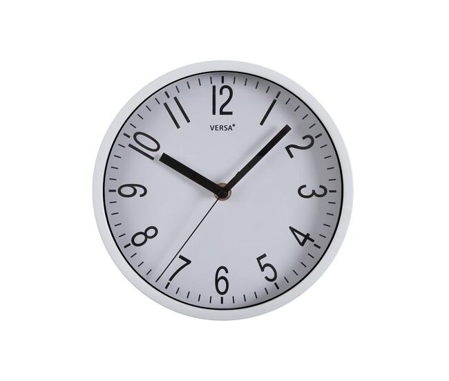 Reloj de pared versa raven plástico cuarzo 4,3 x 20 x 20 cm