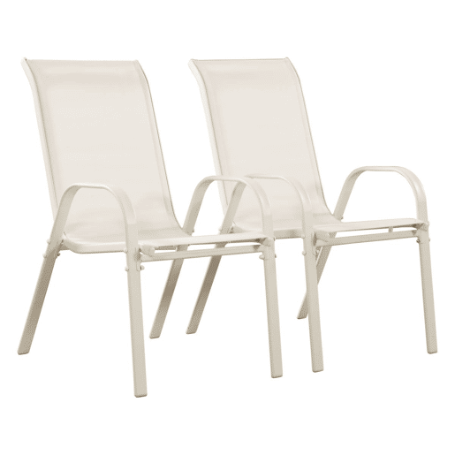Poltrona de jardim Textilene Cordoba - Fénix - Crua - Kit de 2