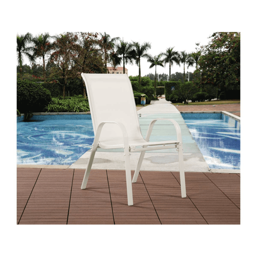 Poltrona de jardim Textilene Cordoba - Fénix - Crua - Kit de 2