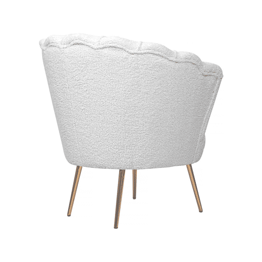 Poltrona de laço Floria - 75 x 68 x 77,5 cm - Branco
