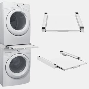 Kit de ligação para máquina de lavarsecar roupa Buxton com bancada 8x60x60cm - Branco en.casa