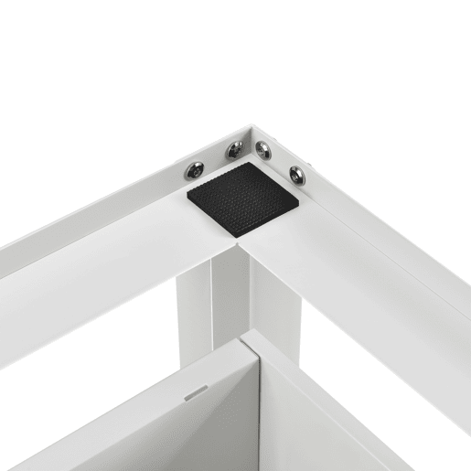 Pedestal para máquina de lavar roupa com gaveta até 150 kg Aço Alumínio 63 x 54 x 31 cm Branco en.casa