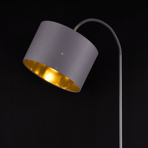 Candeeiro de pé Toledo -173 x Ø35 cm - Abajur basculante e giratório - Cinzento - 1 x E27 - 60W lux.pro lux.pro.