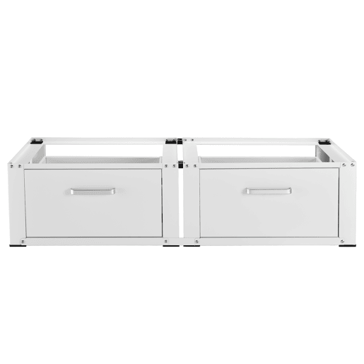 Pedestal duplo Heyen para máquina de lavar roupa e máquina de secar roupa 127 x 54 x 31 cm branco en.casa