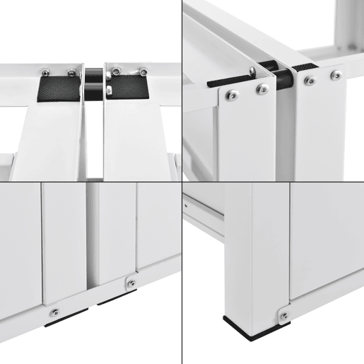 Pedestal duplo Heyen para máquina de lavar roupa e máquina de secar roupa 127 x 54 x 31 cm branco en.casa