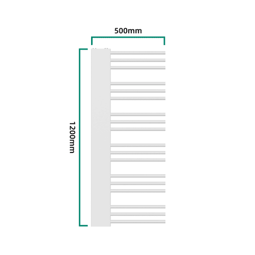 Radiador toalheiro de parede Kviteseid 18 tubos 470W aço 120x50 cm - Branco neu.haus