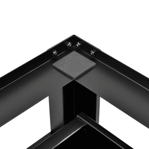 Pedestal para máquina de lavar roupacom gaveta até 150 kg Aço Alumínio 63 x 54 x 31 cm Preto en.casa