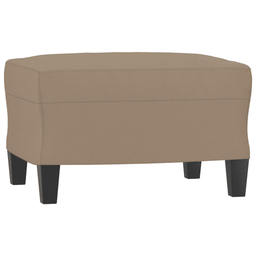 vidaXL 3 pcs conjunto sofás c almofadas couro artificial cappuccino