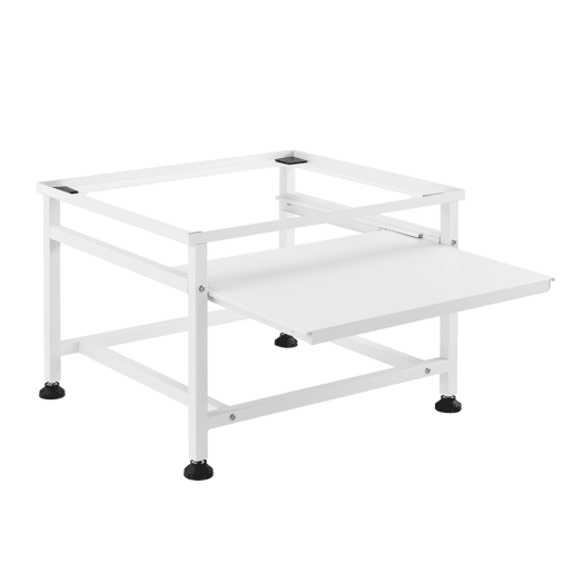 Pedestal para máquina de lavar roupa com prateleira máx. 150 kg Aço sinterizado 63 x 54 x 41 cm - Branco en.casa