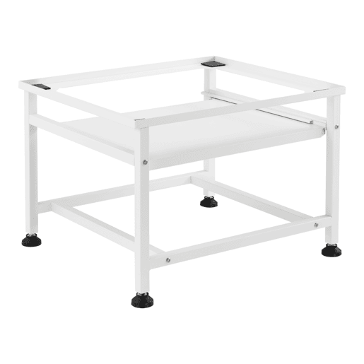 Pedestal para máquina de lavar roupa com prateleira máx. 150 kg Aço sinterizado 63 x 54 x 41 cm - Branco en.casa