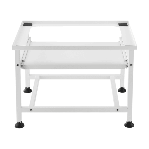Pedestal para máquina de lavar roupa com prateleira máx. 150 kg Aço sinterizado 63 x 54 x 41 cm - Branco en.casa
