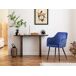 Conjunto de 2 sillas de terciopelo con reposabrazos Conjunto de 2 sillas de terciopelo con reposabrazos Azul