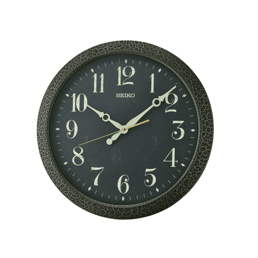 Relógio de Parede Seiko QXA815K Preto Plástico