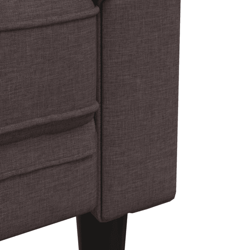 vidaXL 3 pcs conjunto de sofás tecido castanho-escuro vidaXL 3 pcs conjunto de sofás tecido castanho-escuro