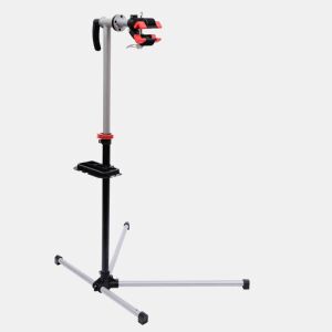 HOMCOM Suporte de Reparação de Bicicleta Portátil Suporte para Bicicleta com Altura Ajustável 109-180cm Giratório 360° Bandeja de Ferramenta até 30kg 100x66x180cm Preto