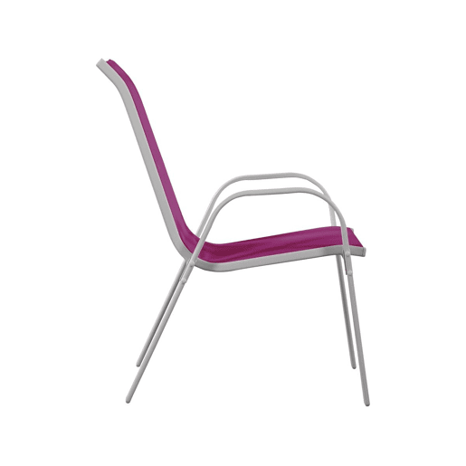 Poltrona de jardim Textilene Cordoba - Fénix - Rosa- Kit de 2