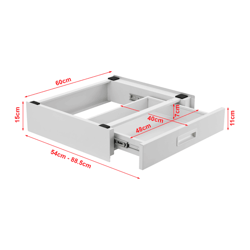 Kit de ligação para máquina de lavarsecar roupa Buxton com gaveta 8x60x60cm - Branco en.casa