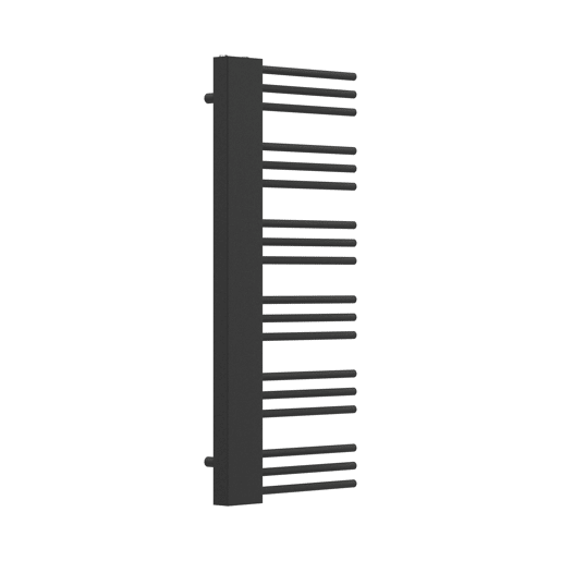 Radiador toalheiro de parede Kviteseid 18 tubos 470W aço 120x50 cm - Preto neu.haus