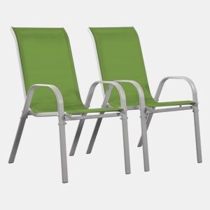 Poltrona de jardim Textilene Cordoba - Fénix - Verde- Kit de 2
