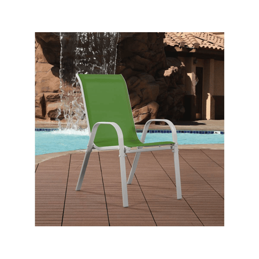 Poltrona de jardim Textilene Cordoba - Fénix - Verde- Kit de 2