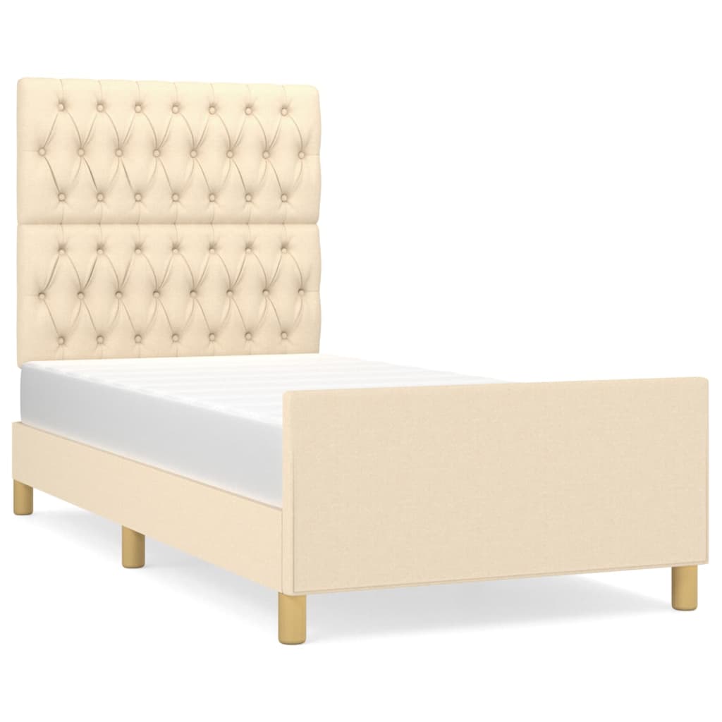 Estructura de cama 90x200 Crema
