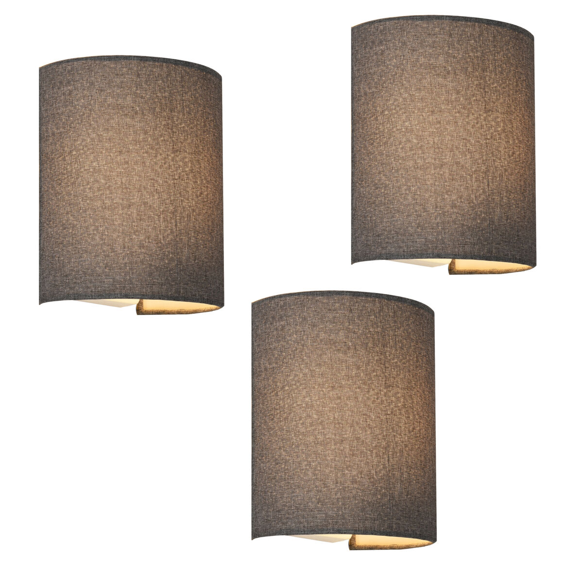 Set de 3 lámparas de pared Brüssel modernas [lux.pro]