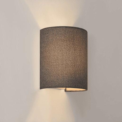 Conjunto de 3 candeeiros de parede Brüssel modernos 1x E27 60 W têxtil de linho 20 x 18 x 13 cm - Cinzento lux.pro lux.pro.