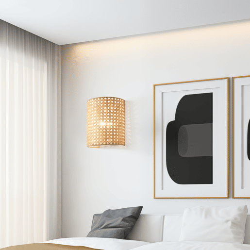 Candeeiro de parede Ascot 1x E27 metal-plástico 20x16x12 cm - efeito Rattanlux.pro
